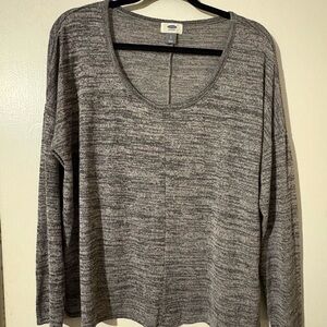 Old Navy Heathered Gray Long Sleeve Top